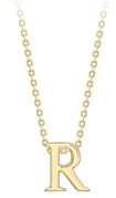 Guest and Philips - 9CT LETTER R, Yellow Gold Necklace IN10-R