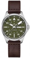 Hamilton - Aviation, Stainless Steel - Leather - Khaki Pilot Day Date Quartz Watch, Size 42mm H64635550