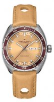 Hamilton - American Classic, Stainless Steel - Leather - Pan Europ D/D Auto Watch, Size 42mm H35435820