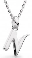 Kit Heath - Letter N, Rhodium Plated Necklace 9198RPN