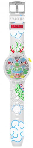 Swatch - Dragon in the Cloud, Plastic/Silicone - Quartz Watch, Size 47mm SB05Z102