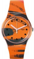 Swatch - Barns-Graham's Orange and Red on Pink, Plastic/Silicone - Quartz Watch, Size 41mm SUOZ362C