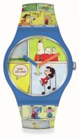 Swatch - SMAK!, Plastic/Silicone Peanuts Quartz Watch SO29Z108