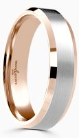 Guest and Philips - Palladium - Rose Gold - 9ct Wedding Ring, Size 6mm 7137