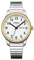 Rotary - Expander, Stainless Steel - Yellow Gold Plated - Two Tone Quartz Watch, Size 38mm GB05761-18