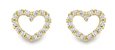 Guest and Philips - 9CT, Yellow Gold CZ Heart EARRINGS SE611
