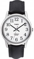 Timex - Stainless Steel Gents Round Face Black Strap watch