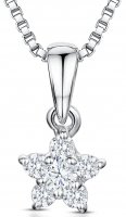 Jools - Cubic Zirconia Set, Sterling Silver - Star Pendant KPN1329P