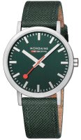 Mondaine - Classic, Stainless Steel - Fabric - Forest Green Watch, Size 36mm A6603031460SBF