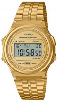 Casio - Yellow Gold Plated - Quartz Digital Watch, Size 38.8mm A171WEMG-9AEF