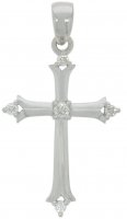 Guest and Philips - Diamond Set, White Gold - 9ct 5pt 5 Stone Gothic Cross 09CRDI82124