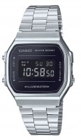 Casio - Vintage Retro Collection., Stainless Steel - Digital Watch, Size 38.6x36.3x9.6mm A168WEM-1EF