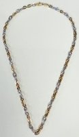Guest and Philips - Yellow Gold 2 Colour Teardrop and Flat Link Bracelet