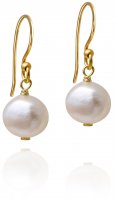 Claudia Bradby - Essential , Pearl Set, Yellow Gold Plated - Drop Earrings CBED0016