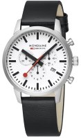 Mondaine - Classic, Stainless Steel - Faux Leather - Chrono Watch, Size 41mm MSD41411LBV