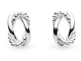 Kit Heath - Marina Rope Twist , Rhodium Plated Stud Earrings 41075RP