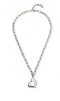 Uno de 50 - HeartBeat, Silver Plated Necklace COL1669MTL0000U