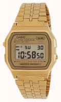 Casio - Stainless Steel - Yellow Gold Plated - Quartz Digital Watch, Size 36.8mm A158WETG-9AEF