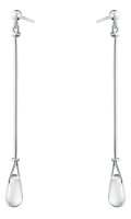 Georg Jensen - Vivianna, Sterling Silver Long Rock Crystal Earrings 20001652