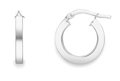 Guest and Philips - 9CT, White Gold Square Tube Earrings EA054