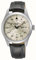 Seiko - 5 Sports, Stainless Steel - Leather - Auto Field Suits Watch, Size 36.4mm SRPJ87K1