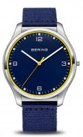 Bering - Ultra Slim, Stainless Steel - Fabric - Classic Quartz Watch, Size 43mm 18342-507
