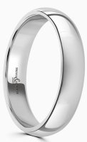 B and N - 9CT, White Gold - Wedding Band, Size Q AN4-0