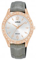 Lorus - Yellow Gold Plated - Leather - Quartz Watch, Size 34mm RG270WX9