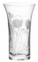 Royal Scot Crystal - Poppy Field, Glass/Crystal - Flared Vase , Size 18cm POPFV