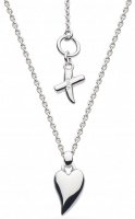 Kit Heath - desire kiss, Rhodium Plated necklace 90bj