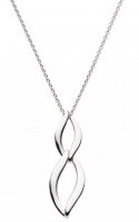 Kit Heath - Entwine Twine Link, Rhodium Plated - Sterling Silver - Duo Link Necklace, Size 18" 91141RP