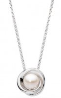 Kit Heath - BEVEL TRILOGY, Pearl Set, Rhodium Plated - Sterling Silver - NECKLACE 9161FP