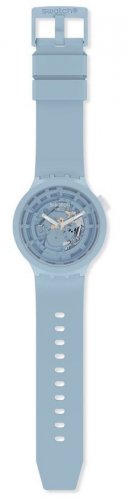 Swatch - C-BLUE, Plastic/Silicone - Watch, Size 47mm SB03N100