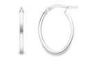 Guest and Philips - White Gold 9ct Square Tube Earrings EA059