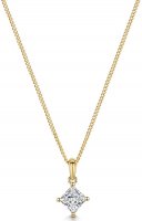 Jools - Cubic Zirconia Set, Yellow Gold Plated - Necklace HBN5SQP-YG