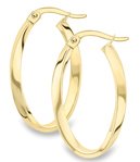 Guest and Philips - 9CT, Yellow Gold OVAL EARRINGS EA048