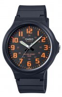 Casio - Plastic/Silicone Orange Detailing MW-240-4BVEF