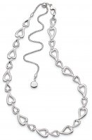 Kit Heath - Desire Love Story, Rhodium Plated - Multi-Link Slider Necklace, Size 14-20" 90523SRP