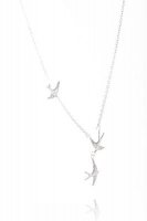 Amanda Coleman - Sterling Silver 22ct 3 Swallows Necklace