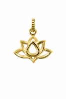 Dower and Hall - Yellow Gold Plated Lotus Charm - SC5-V