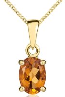 Guest and Philips - Citrine Set, Yellow Gold - 9ct Pendant 62-70-040