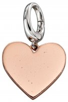 Gecko - Sterling Silver Rose Gold Plated Heart Pendant Y2642