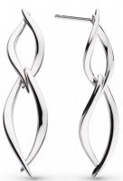 Kit Heath - Entwine Twine, Sterling Silver Twist Duo Drop Earrings 60229RP