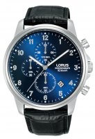 Lorus - Stainless Steel - Leather - Quartz Watch, Size 43mm RM341JX9