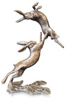 Richard Cooper - Small Hares Boxing, Bronze Ornament 1224