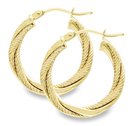 Guest and Philips - Yellow Gold 9ct Hoop Earrings EA042