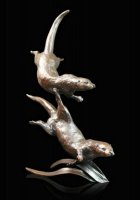 Richard Cooper - Otter Pair, Bronze Ornament  751