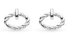 Kit Heath - Marina Rope Twist , Rhodium Plated Stud Earrings 41073RP