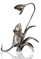 Richard Cooper - Mouse with Snowdrop, Bronze Ornament 1175