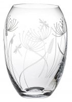 Royal Scot Crystal - Dragonfly, Glass/Crystal - Barrel Vase M, Size 18cm DRBARM